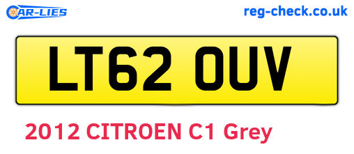 LT62OUV are the vehicle registration plates.