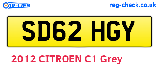 SD62HGY are the vehicle registration plates.
