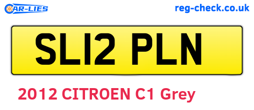 SL12PLN are the vehicle registration plates.