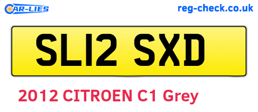 SL12SXD are the vehicle registration plates.