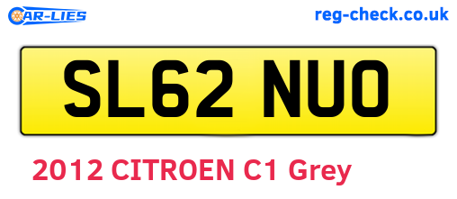 SL62NUO are the vehicle registration plates.