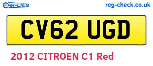 CV62UGD are the vehicle registration plates.
