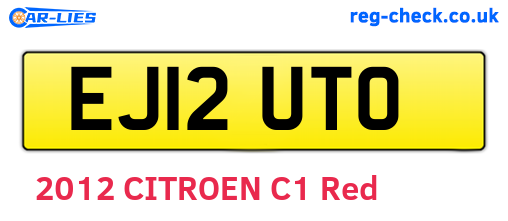 EJ12UTO are the vehicle registration plates.