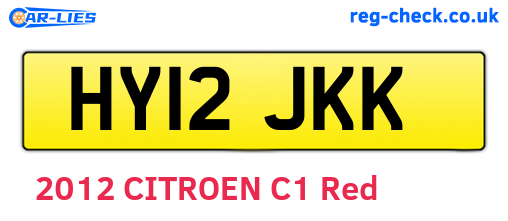 HY12JKK are the vehicle registration plates.