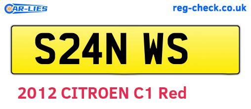 S24NWS are the vehicle registration plates.