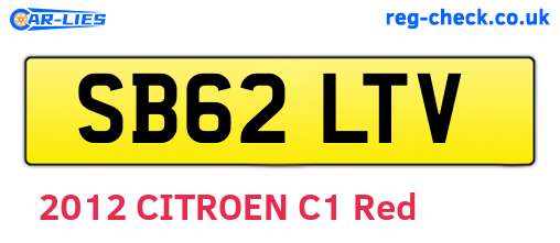 SB62LTV are the vehicle registration plates.