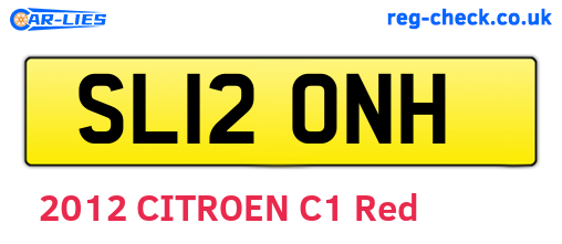 SL12ONH are the vehicle registration plates.