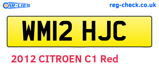 WM12HJC are the vehicle registration plates.