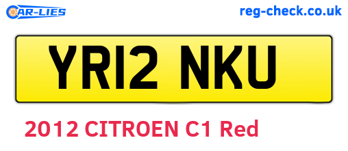 YR12NKU are the vehicle registration plates.