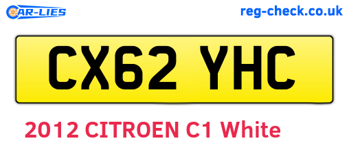 CX62YHC are the vehicle registration plates.