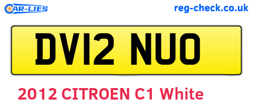 DV12NUO are the vehicle registration plates.