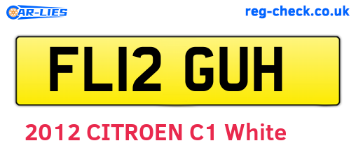 FL12GUH are the vehicle registration plates.