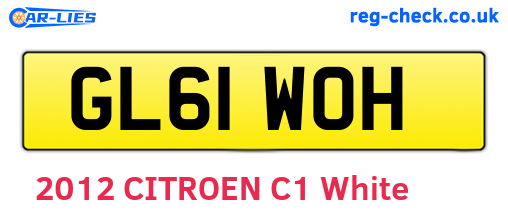 GL61WOH are the vehicle registration plates.