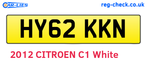 HY62KKN are the vehicle registration plates.