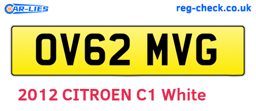 OV62MVG are the vehicle registration plates.