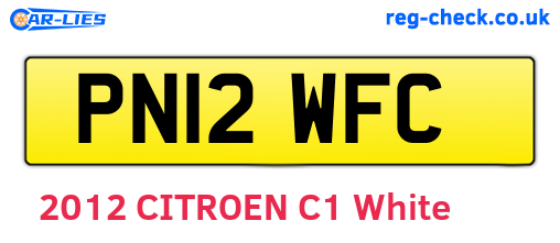 PN12WFC are the vehicle registration plates.