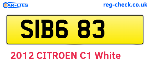 SIB683 are the vehicle registration plates.