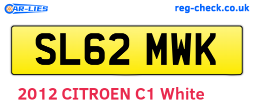 SL62MWK are the vehicle registration plates.