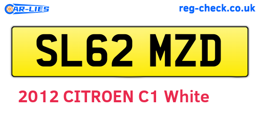 SL62MZD are the vehicle registration plates.