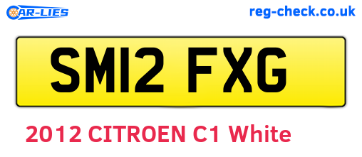 SM12FXG are the vehicle registration plates.