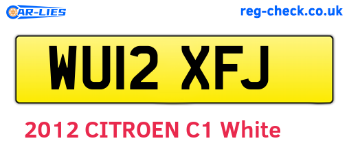WU12XFJ are the vehicle registration plates.