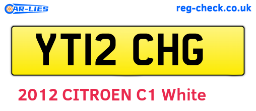 YT12CHG are the vehicle registration plates.