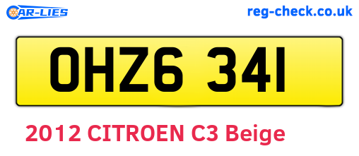 OHZ6341 are the vehicle registration plates.