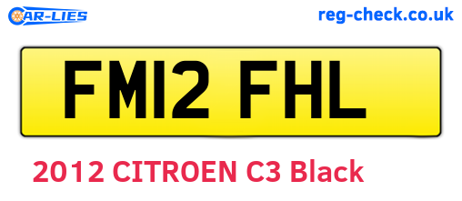FM12FHL are the vehicle registration plates.