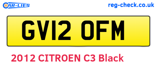 GV12OFM are the vehicle registration plates.