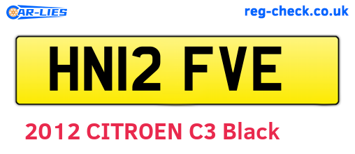 HN12FVE are the vehicle registration plates.