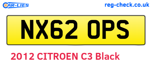 NX62OPS are the vehicle registration plates.