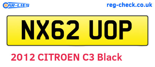 NX62UOP are the vehicle registration plates.