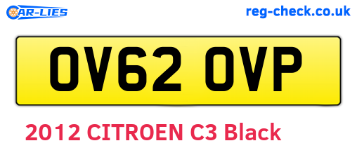 OV62OVP are the vehicle registration plates.