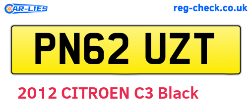 PN62UZT are the vehicle registration plates.