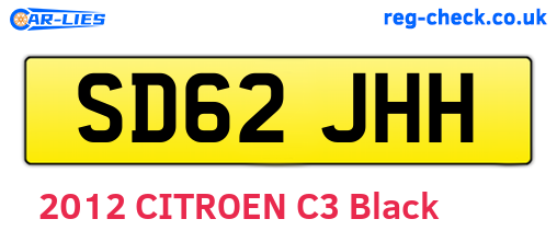 SD62JHH are the vehicle registration plates.
