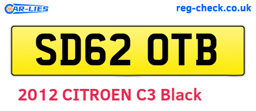 SD62OTB are the vehicle registration plates.