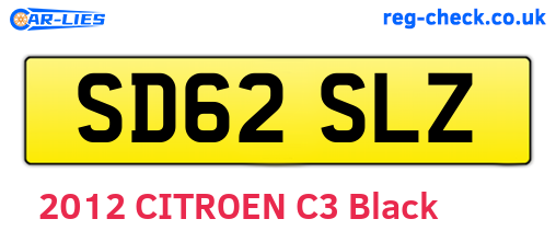 SD62SLZ are the vehicle registration plates.