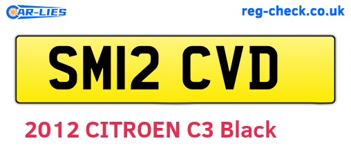 SM12CVD are the vehicle registration plates.