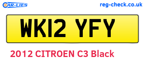 WK12YFY are the vehicle registration plates.