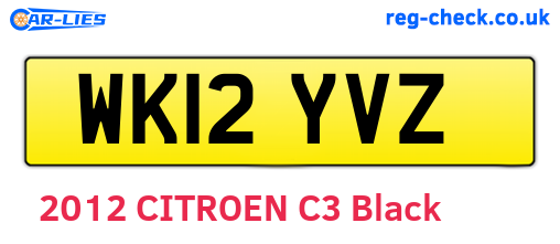 WK12YVZ are the vehicle registration plates.