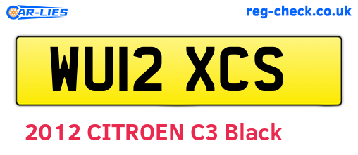 WU12XCS are the vehicle registration plates.