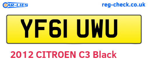 YF61UWU are the vehicle registration plates.