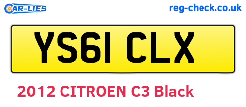 YS61CLX are the vehicle registration plates.