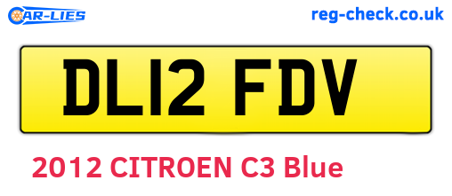 DL12FDV are the vehicle registration plates.