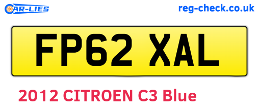 FP62XAL are the vehicle registration plates.