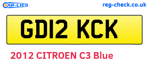 GD12KCK are the vehicle registration plates.