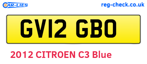 GV12GBO are the vehicle registration plates.