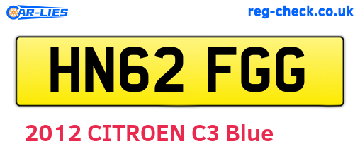 HN62FGG are the vehicle registration plates.