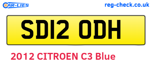 SD12ODH are the vehicle registration plates.