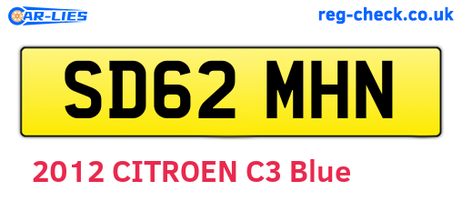 SD62MHN are the vehicle registration plates.